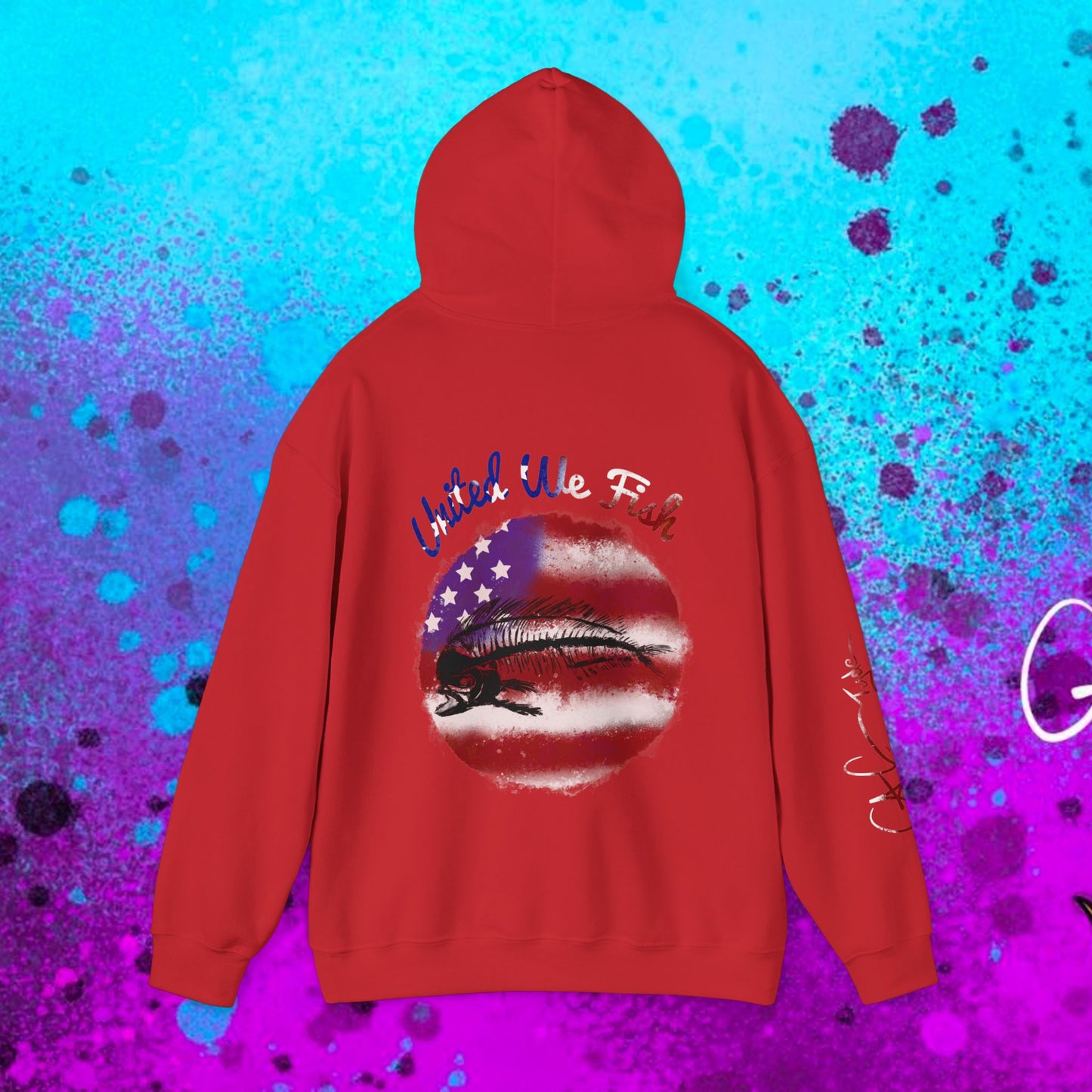 #108 United we Fish Hoodie