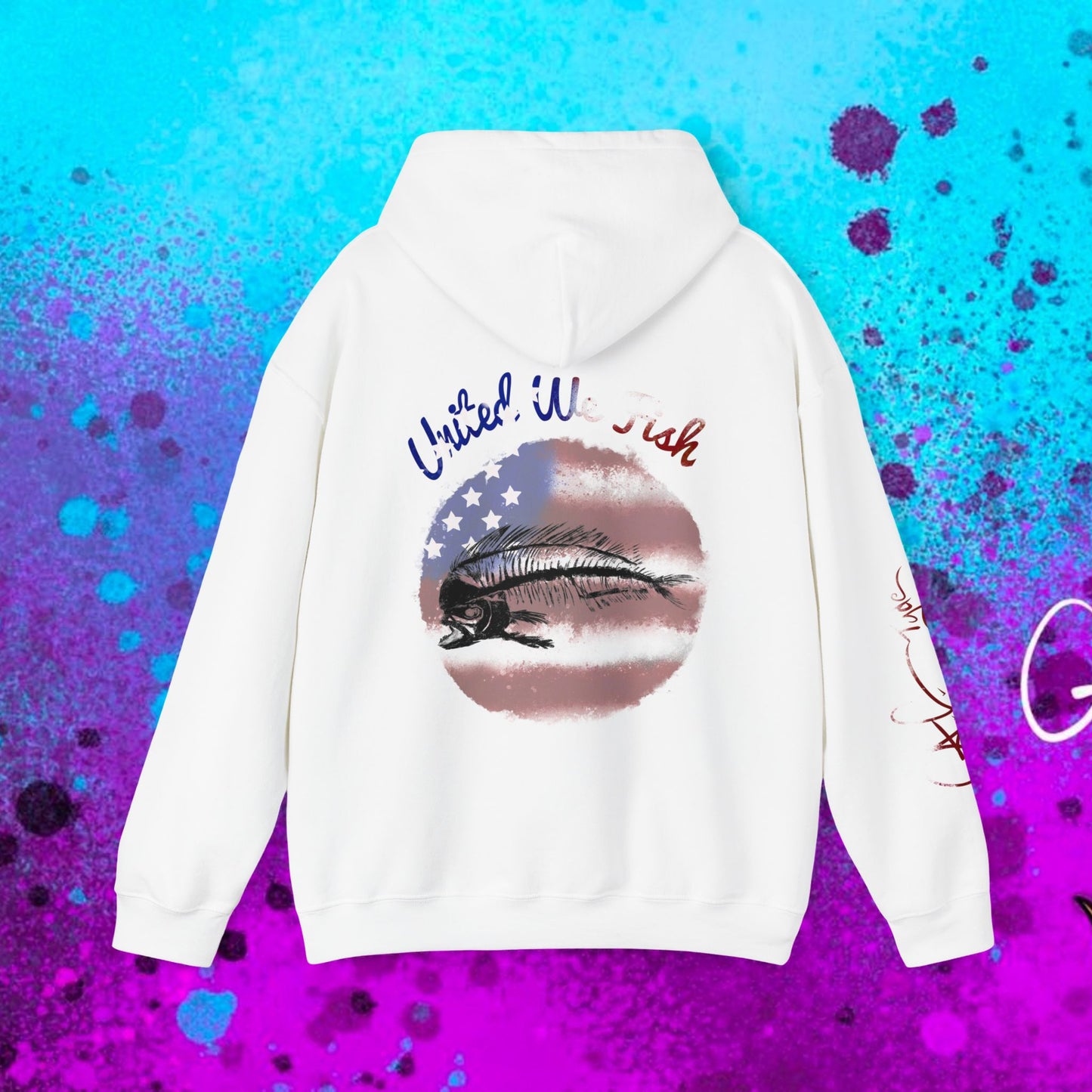 #108 United we Fish Hoodie