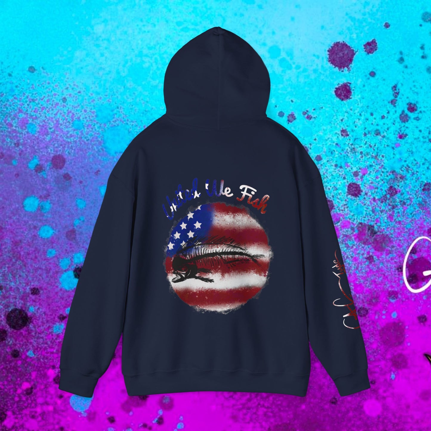 #108 United we Fish Hoodie