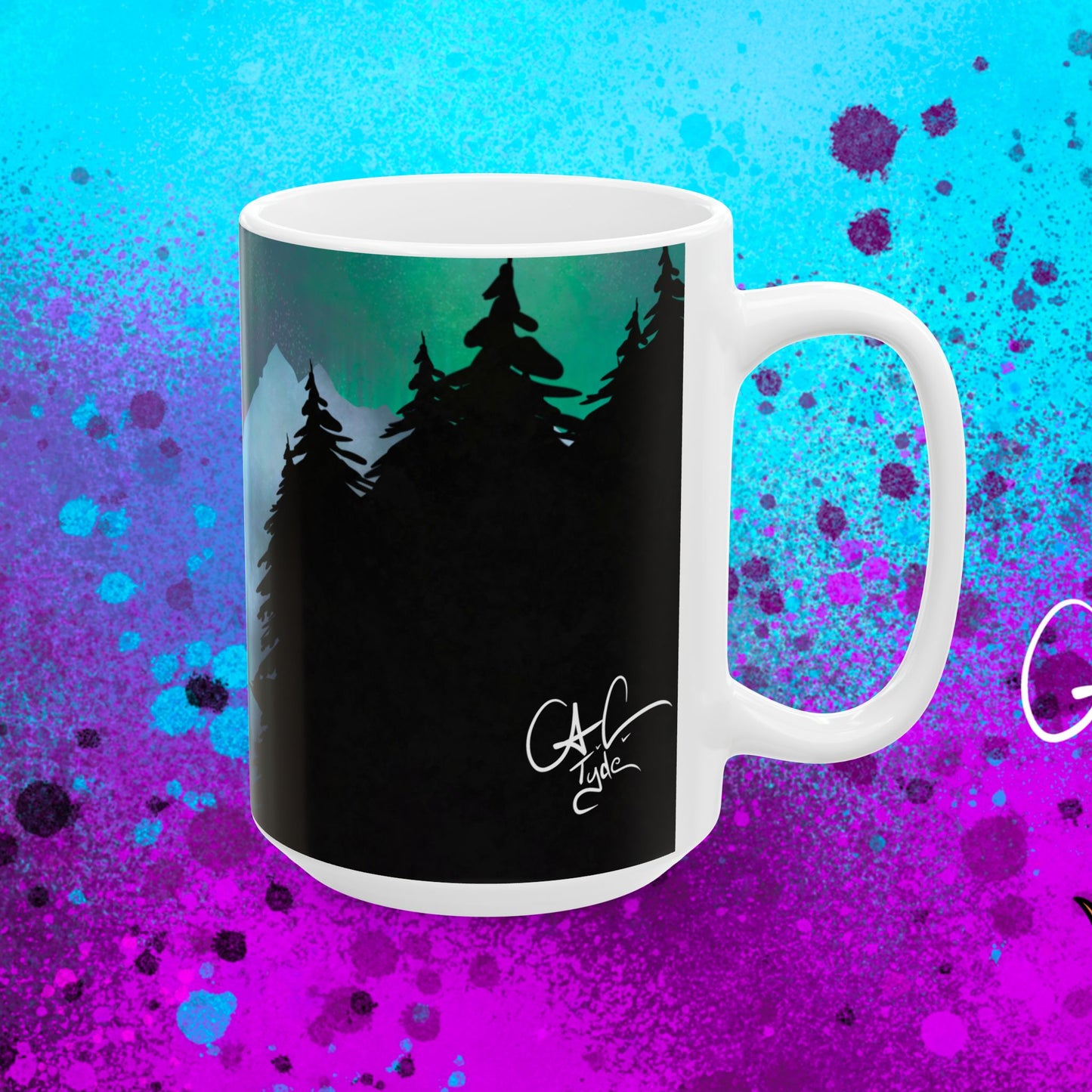 #5013 *Special* Northern Lights Ceramic Mug, (11oz, 15oz)