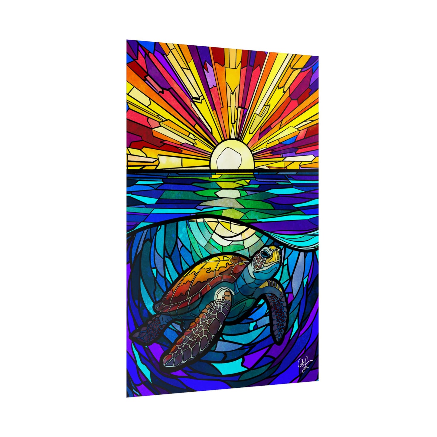 ## Honu Glass Ocean -Rolled Posters (2 sizes)