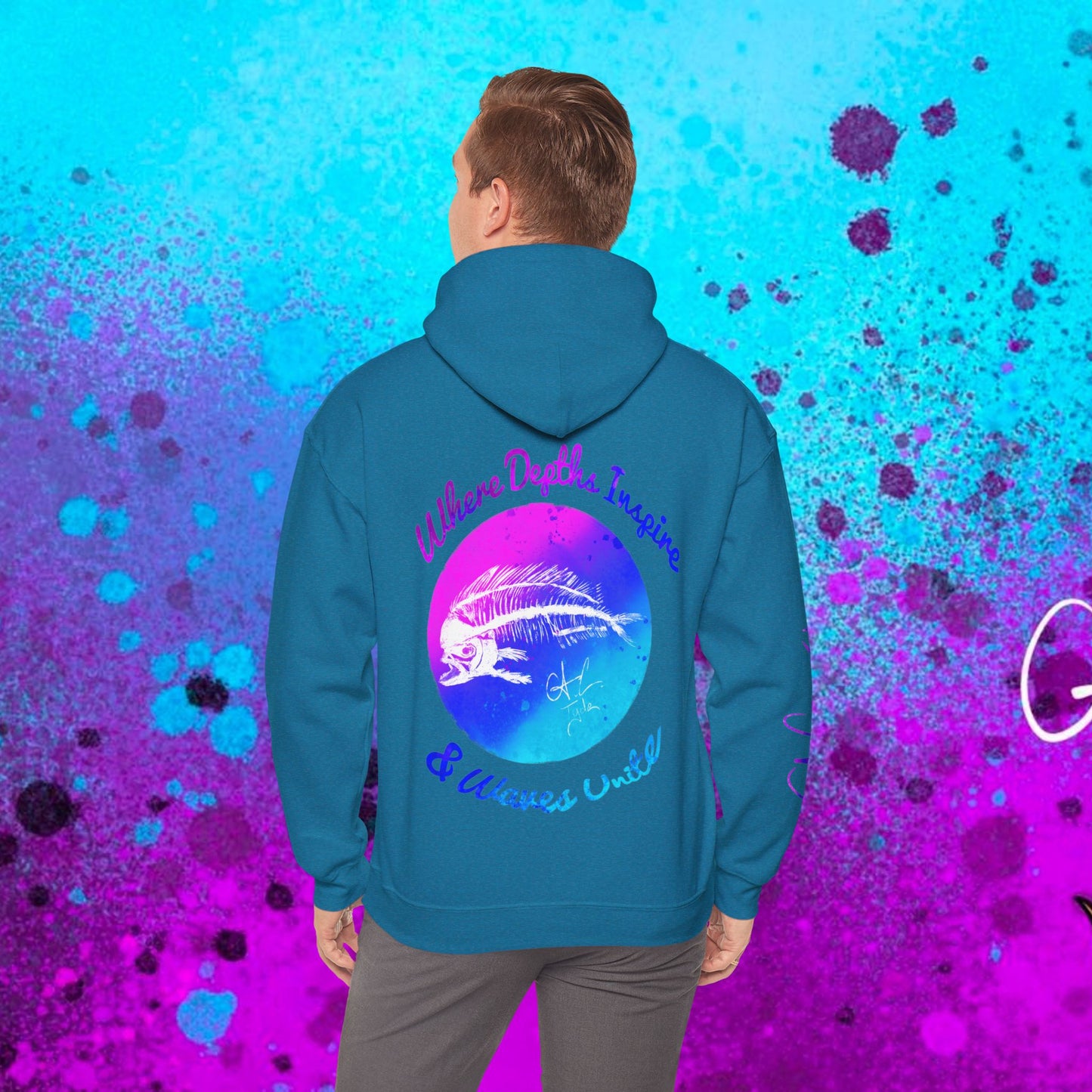 #102 Cosmic Reef Mahi Skeleton Hoodie
