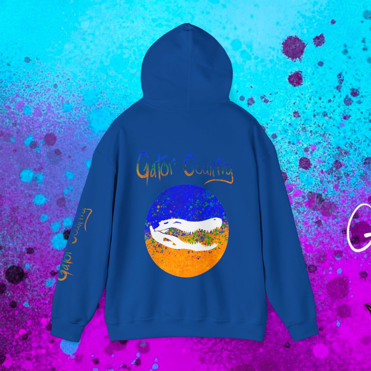 #106 Gator Country Skull Hooded Sweatshirt