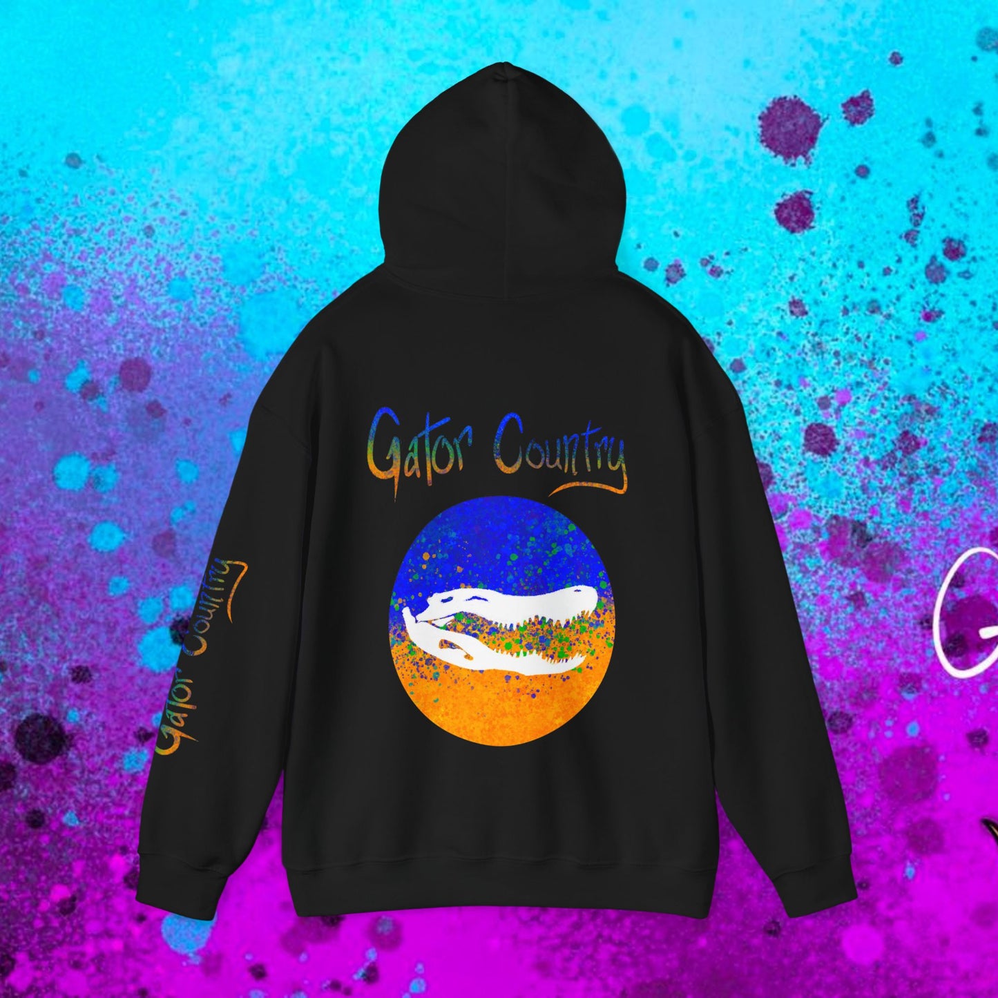 #106 Gator Country Skull Hooded Sweatshirt