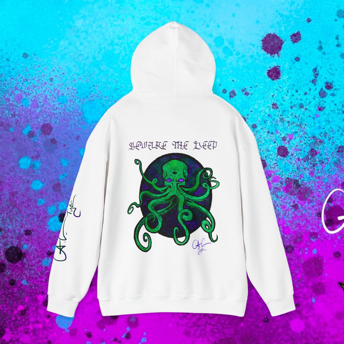 #107 Beware the Deep- Kraken hooded sweatshirt
