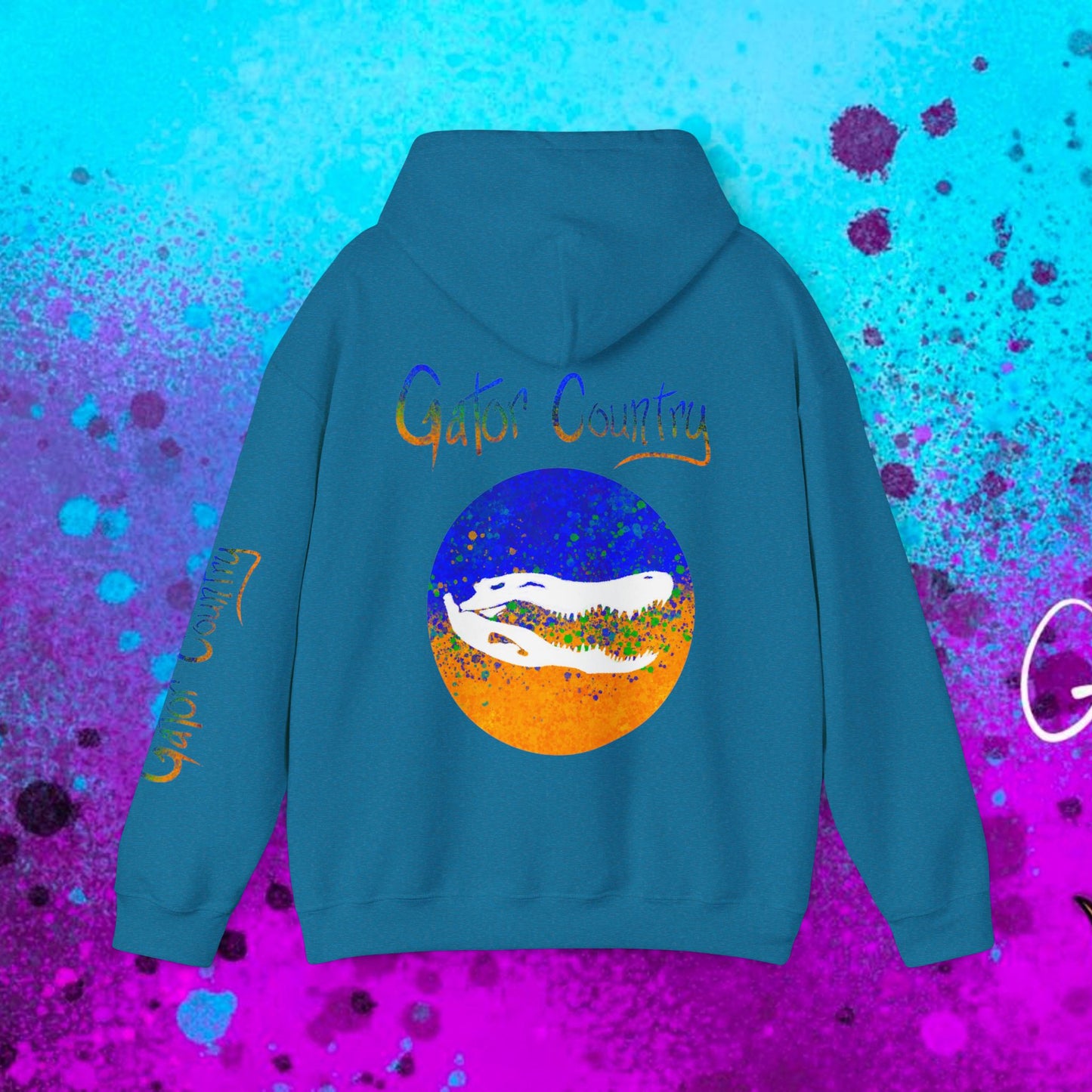#106 Gator Country Skull Hooded Sweatshirt