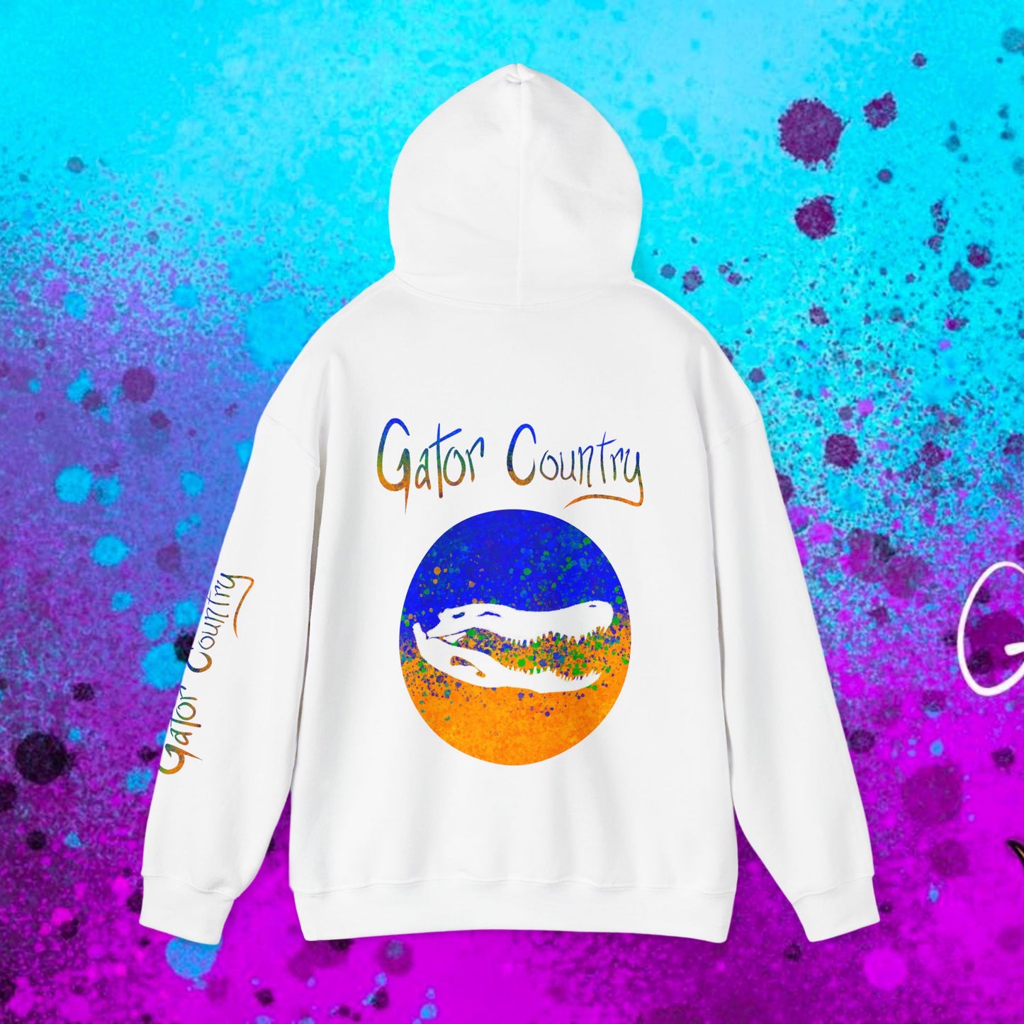 #106 Gator Country Skull Hooded Sweatshirt