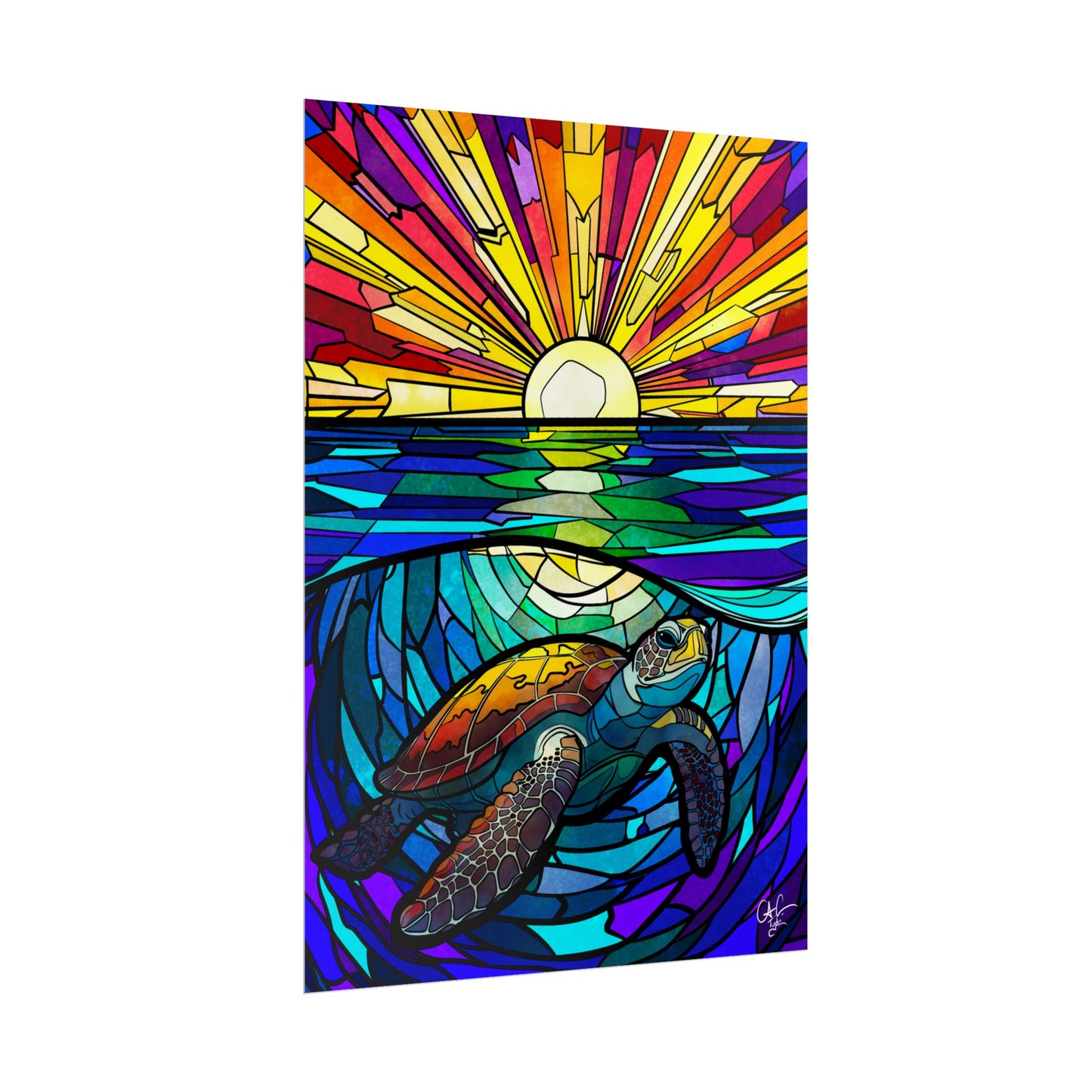 ## Honu Glass Ocean -Rolled Posters (2 sizes)