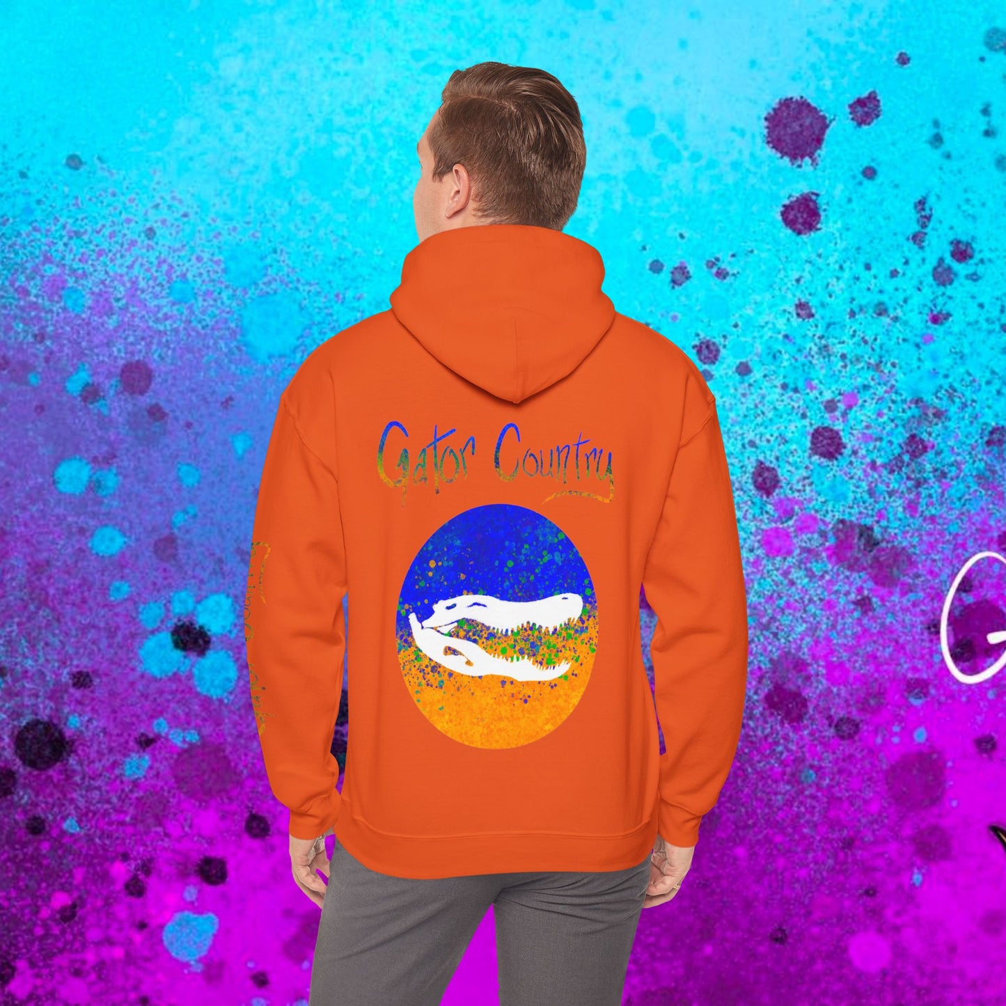 #106 Gator Country Skull Hooded Sweatshirt