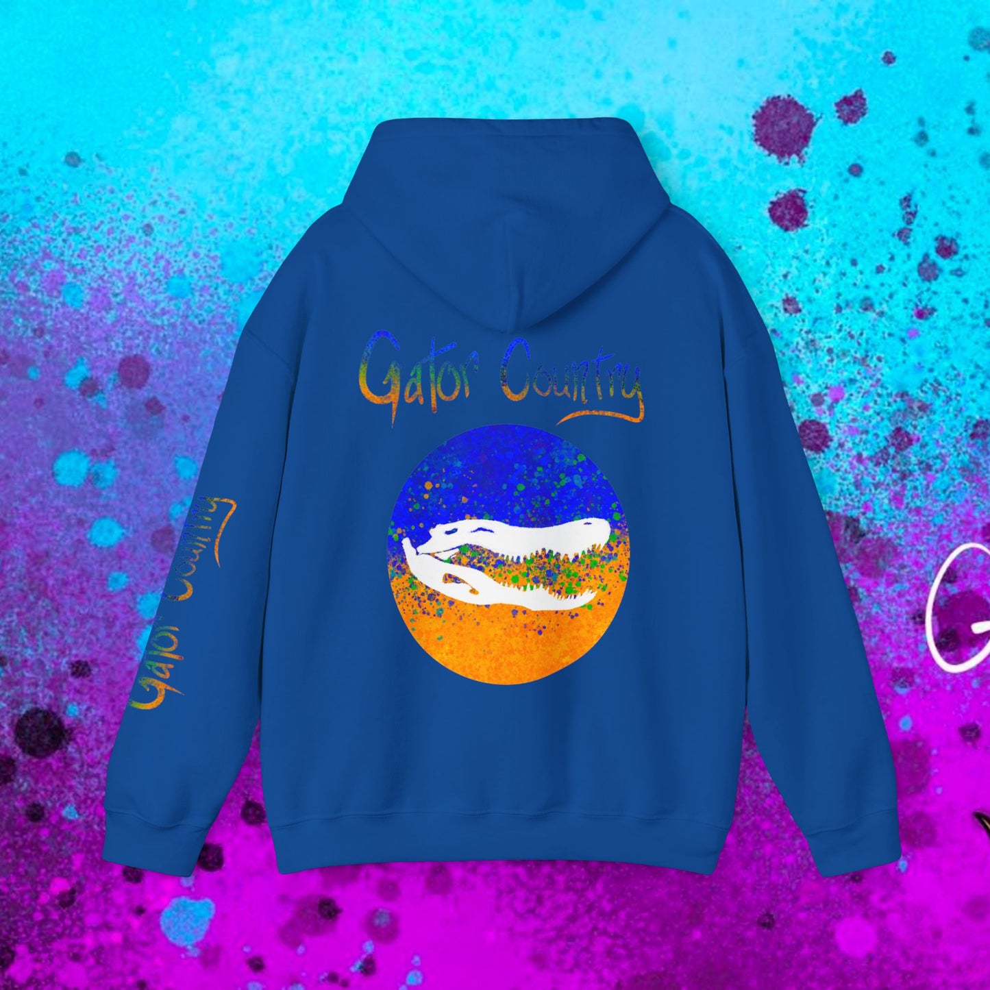 #106 Gator Country Skull Hooded Sweatshirt