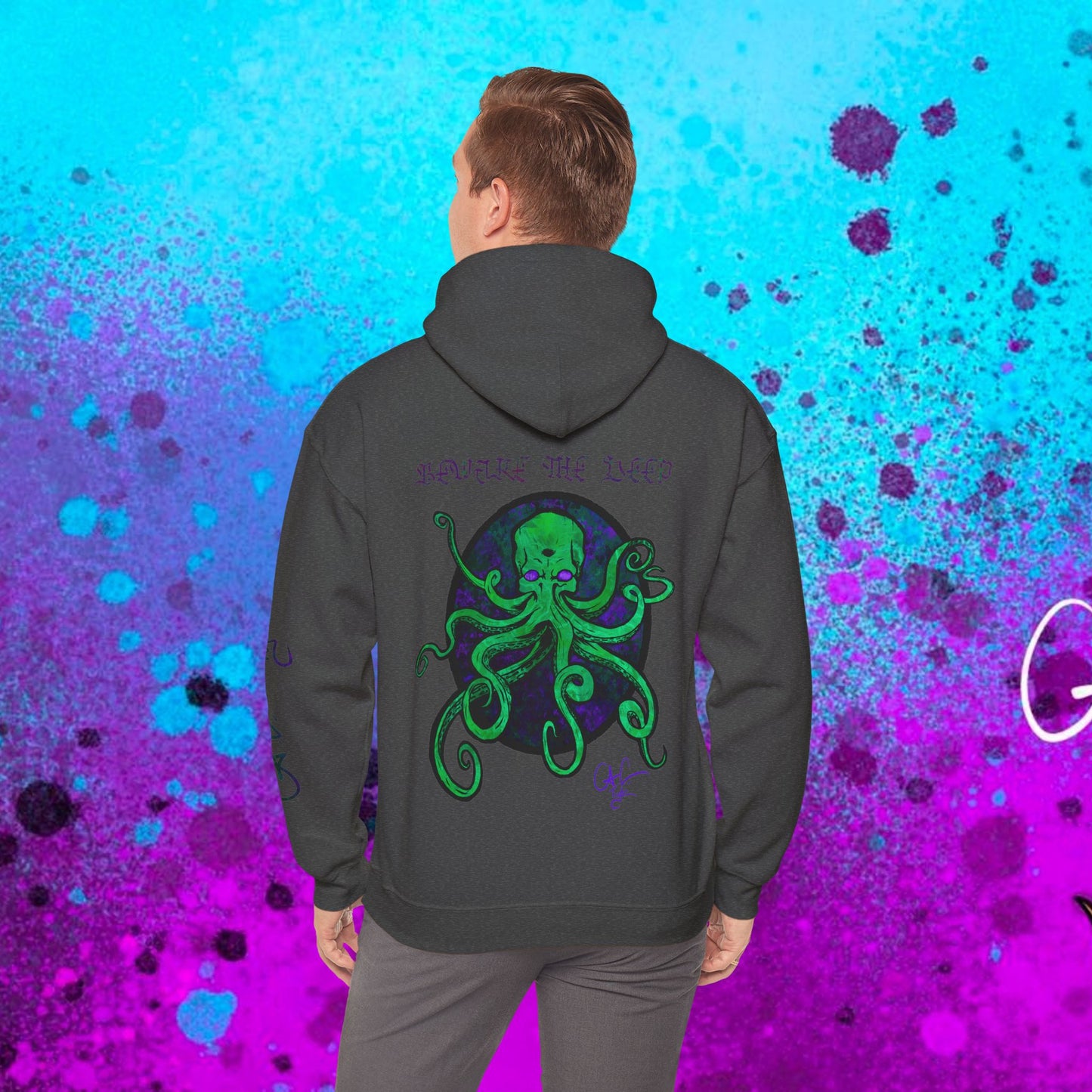 #107 Beware the Deep- Kraken hooded sweatshirt