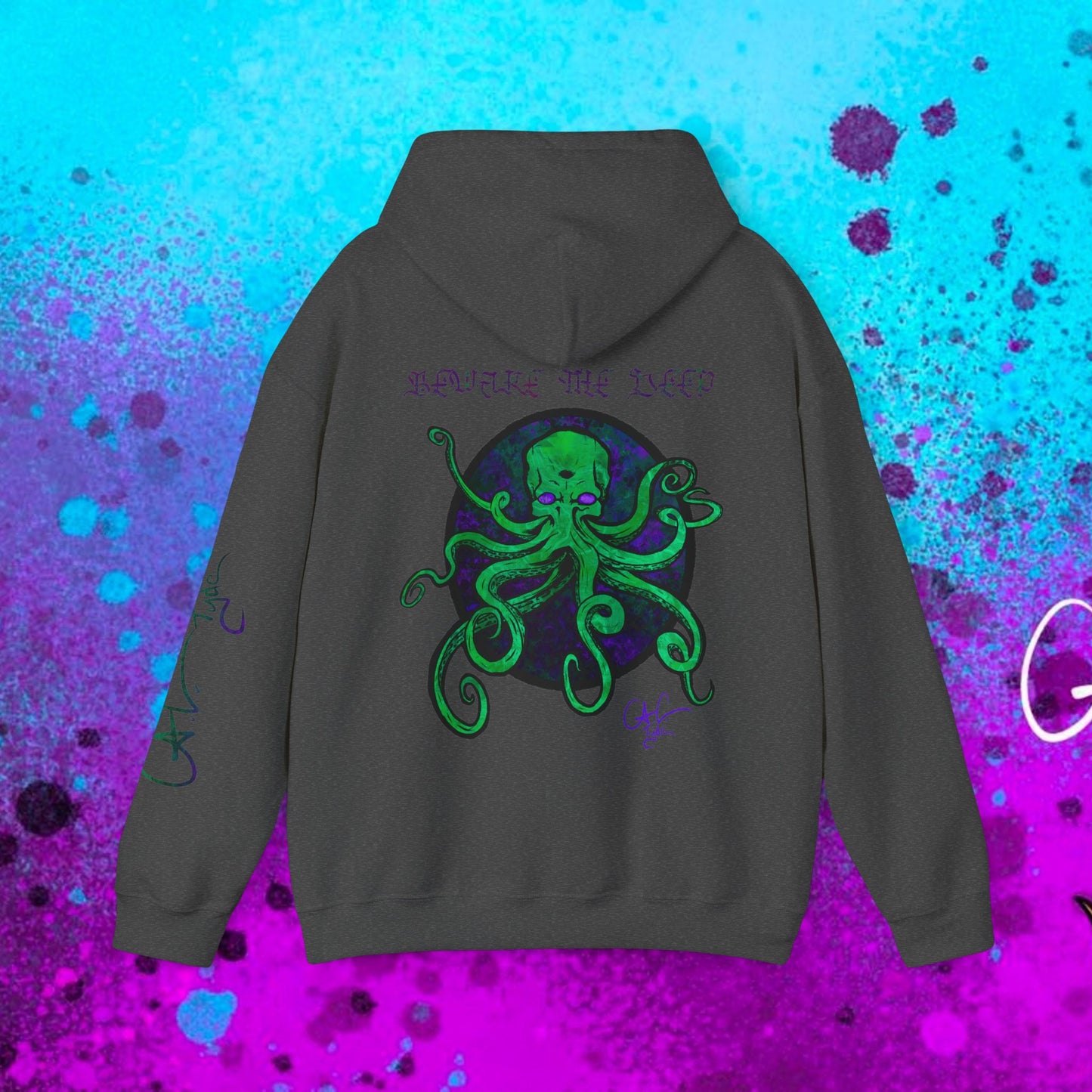 #107 Beware the Deep- Kraken hooded sweatshirt