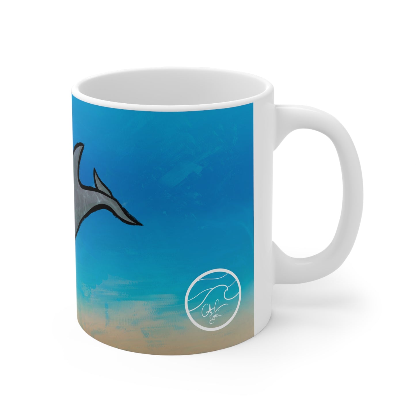 #5006 Flipper- Bottle Nose Dolphin Ceramic Mug 11oz