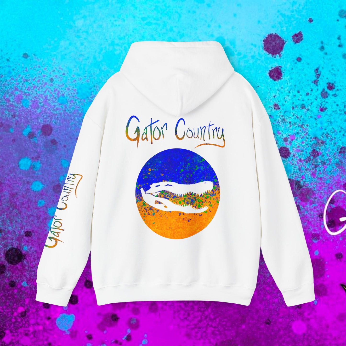 #106 Gator Country Skull Hooded Sweatshirt