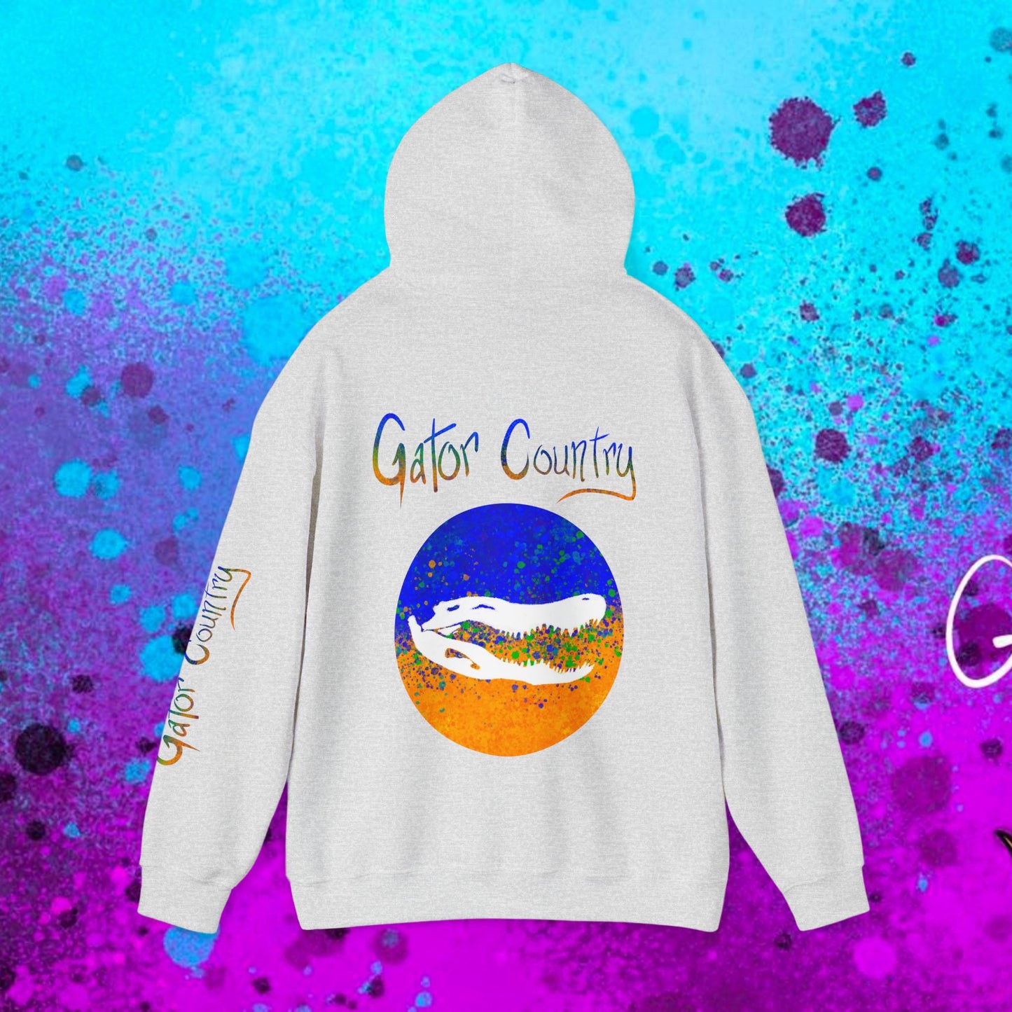 #106 Gator Country Skull Hooded Sweatshirt