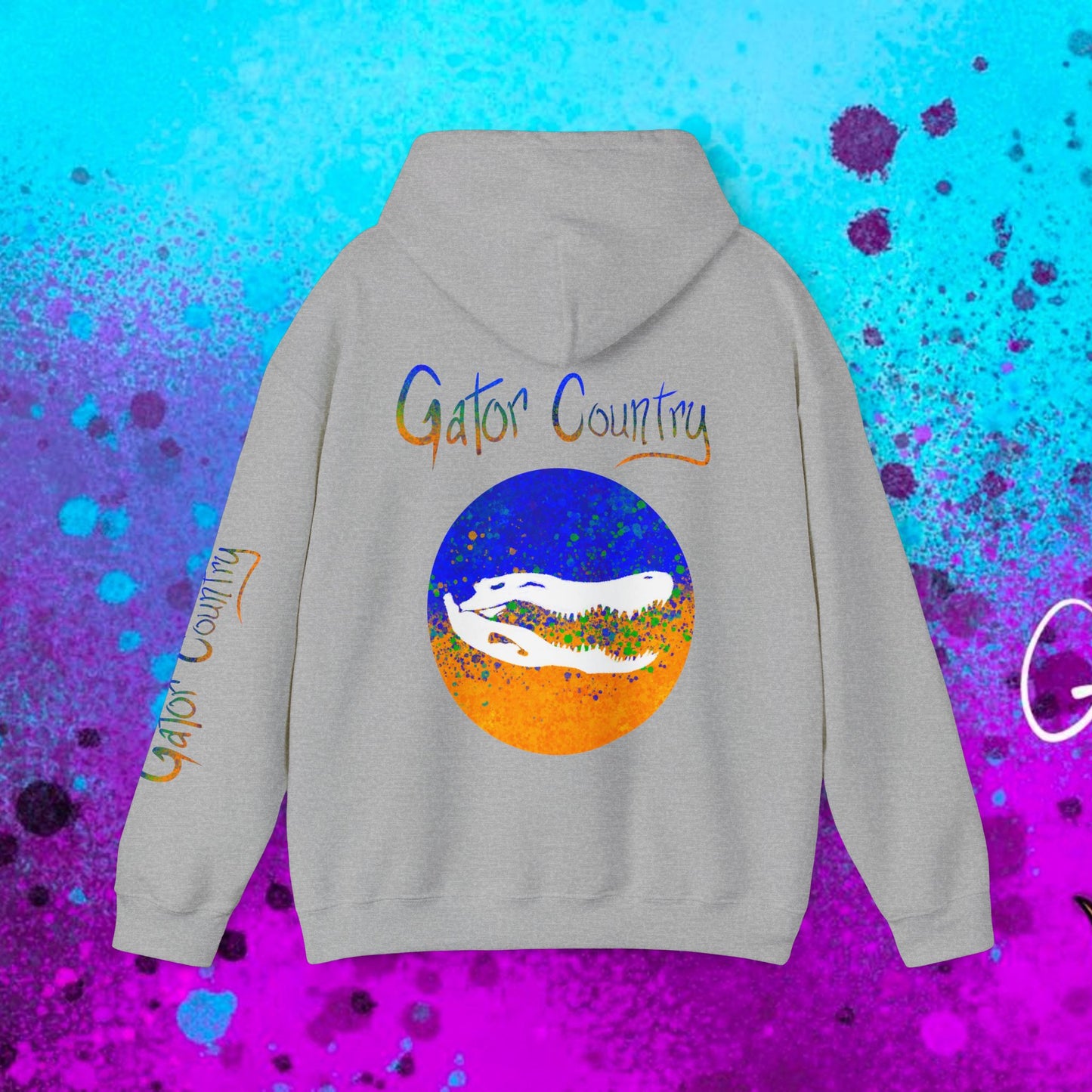 #106 Gator Country Skull Hooded Sweatshirt