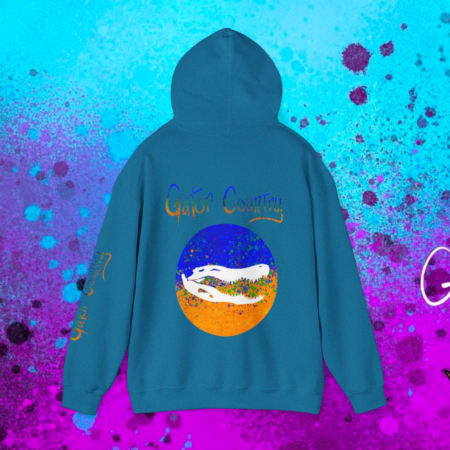 #106 Gator Country Skull Hooded Sweatshirt
