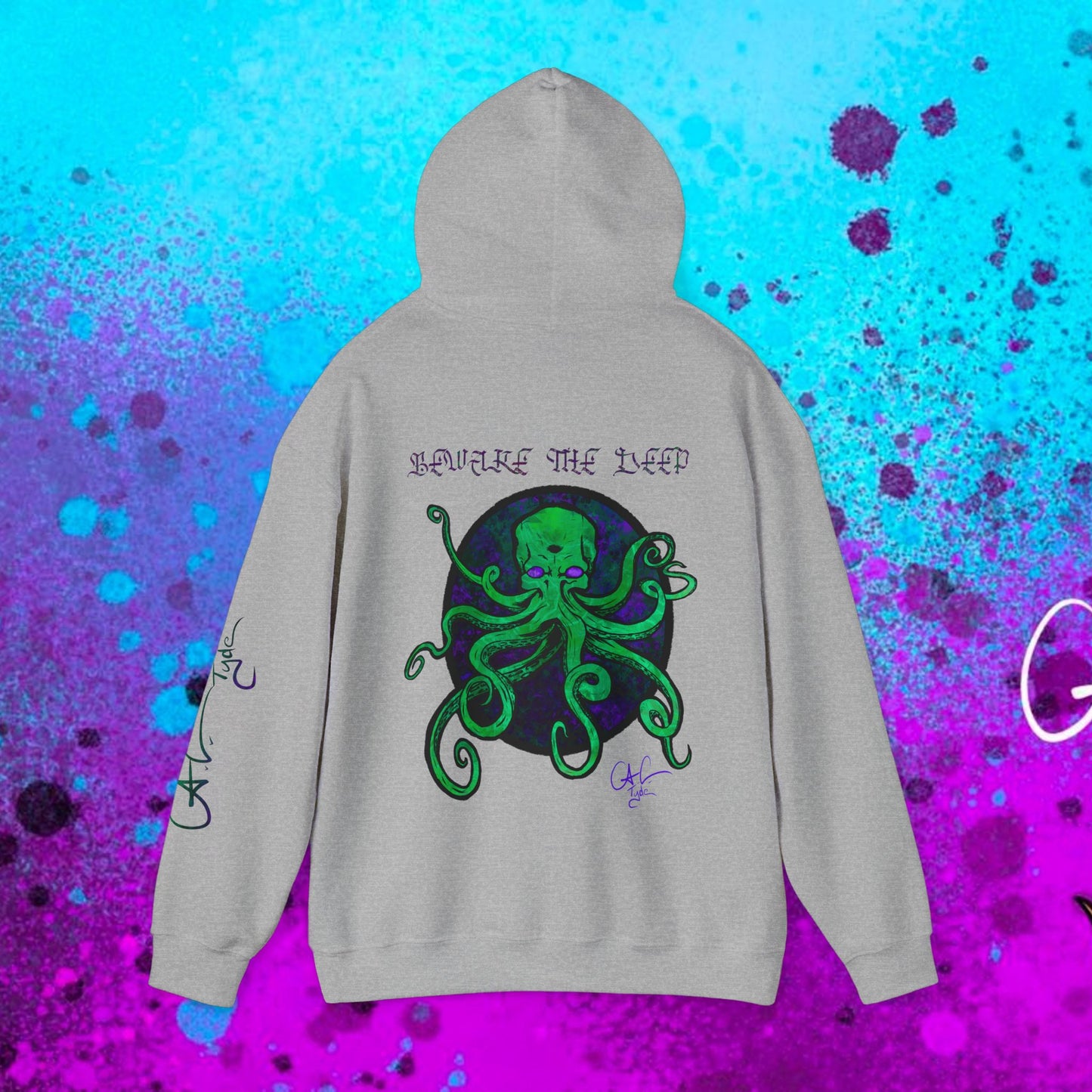#107 Beware the Deep- Kraken hooded sweatshirt