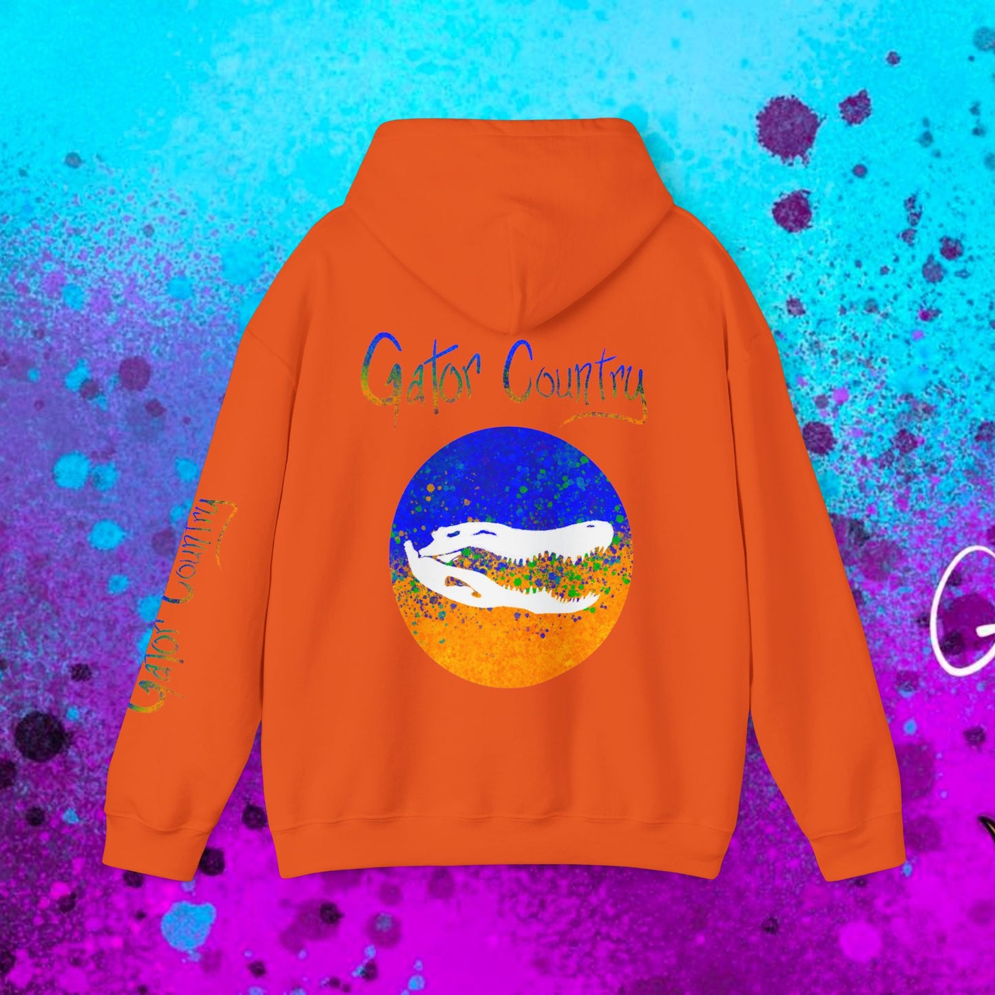 #106 Gator Country Skull Hooded Sweatshirt