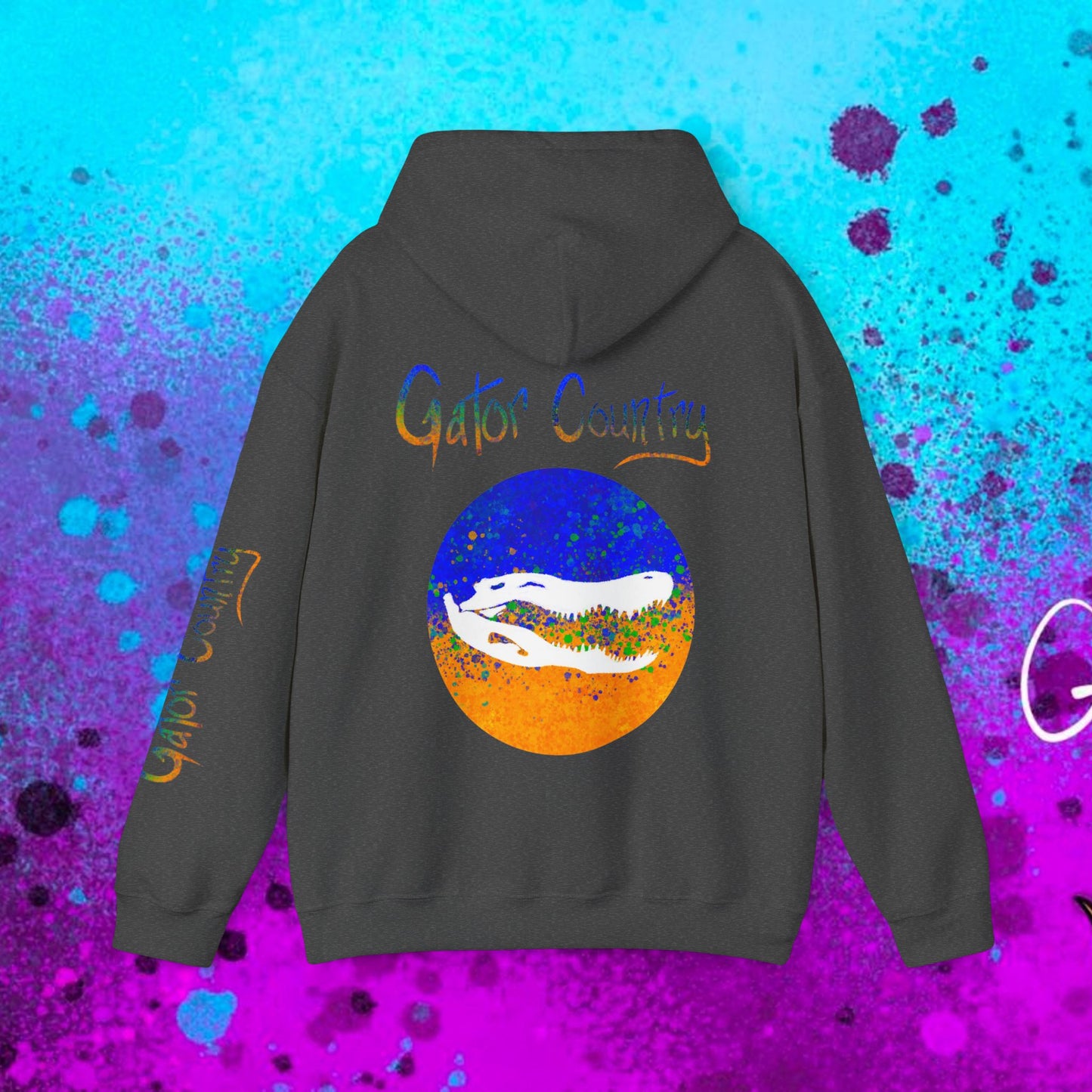 #106 Gator Country Skull Hooded Sweatshirt