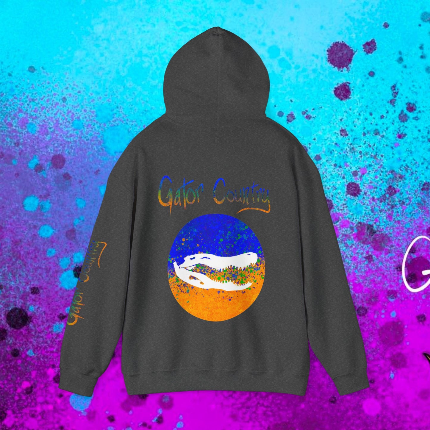 #106 Gator Country Skull Hooded Sweatshirt