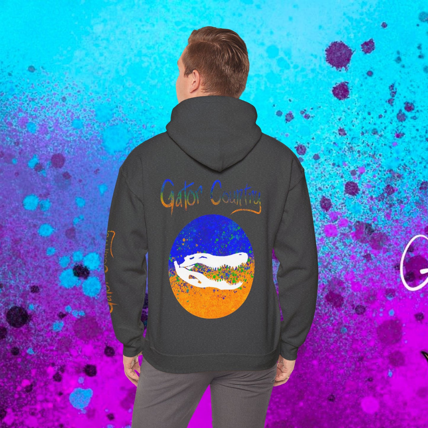 #106 Gator Country Skull Hooded Sweatshirt