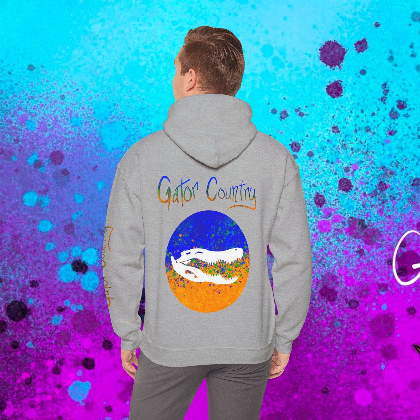 #106 Gator Country Skull Hooded Sweatshirt