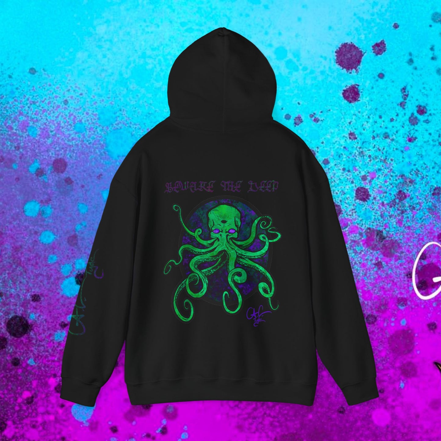 #107 Beware the Deep- Kraken hooded sweatshirt