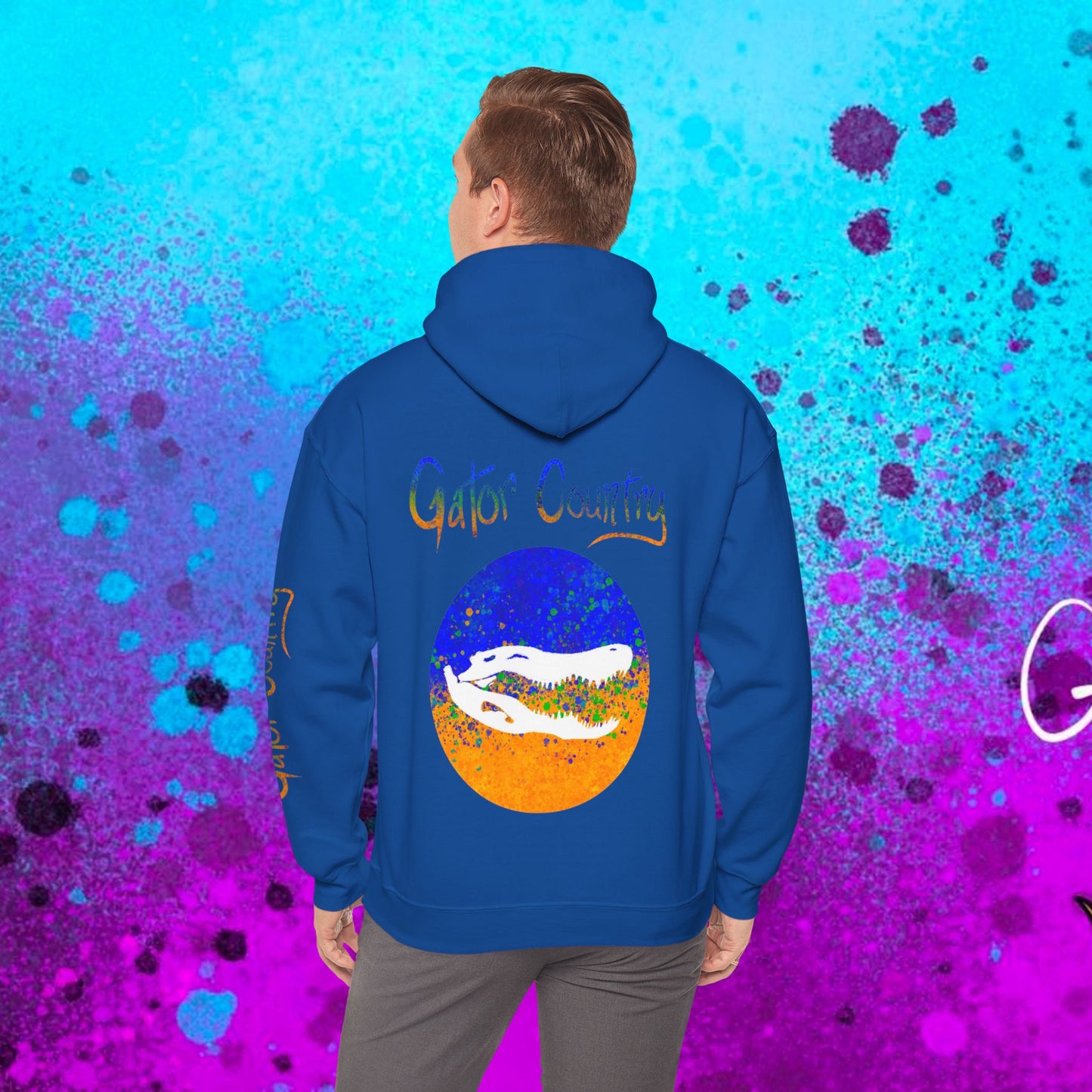 #106 Gator Country Skull Hooded Sweatshirt