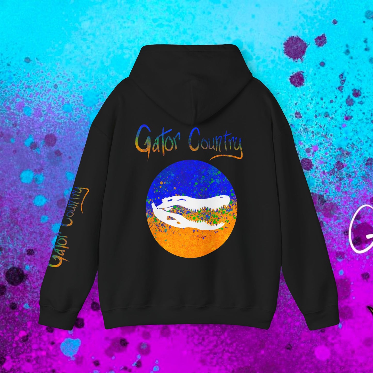 #106 Gator Country Skull Hooded Sweatshirt