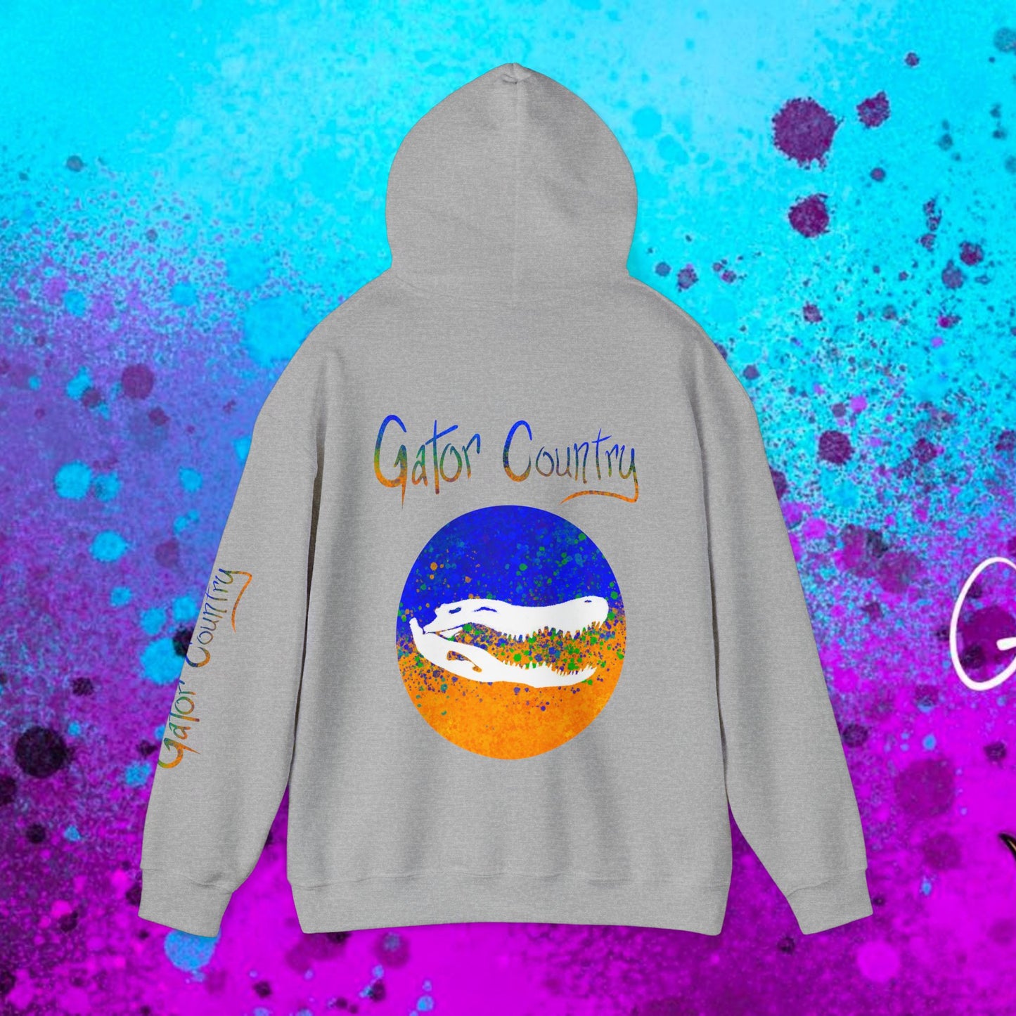 #106 Gator Country Skull Hooded Sweatshirt