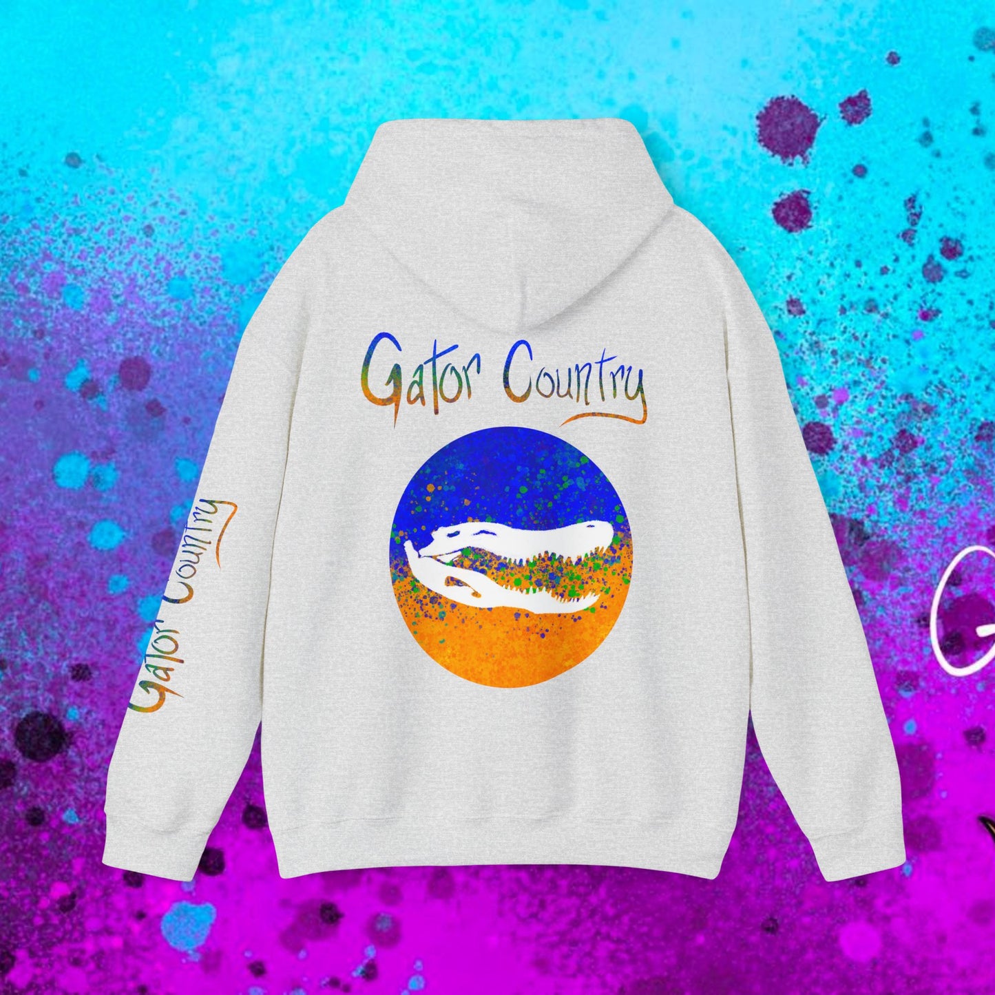 #106 Gator Country Skull Hooded Sweatshirt