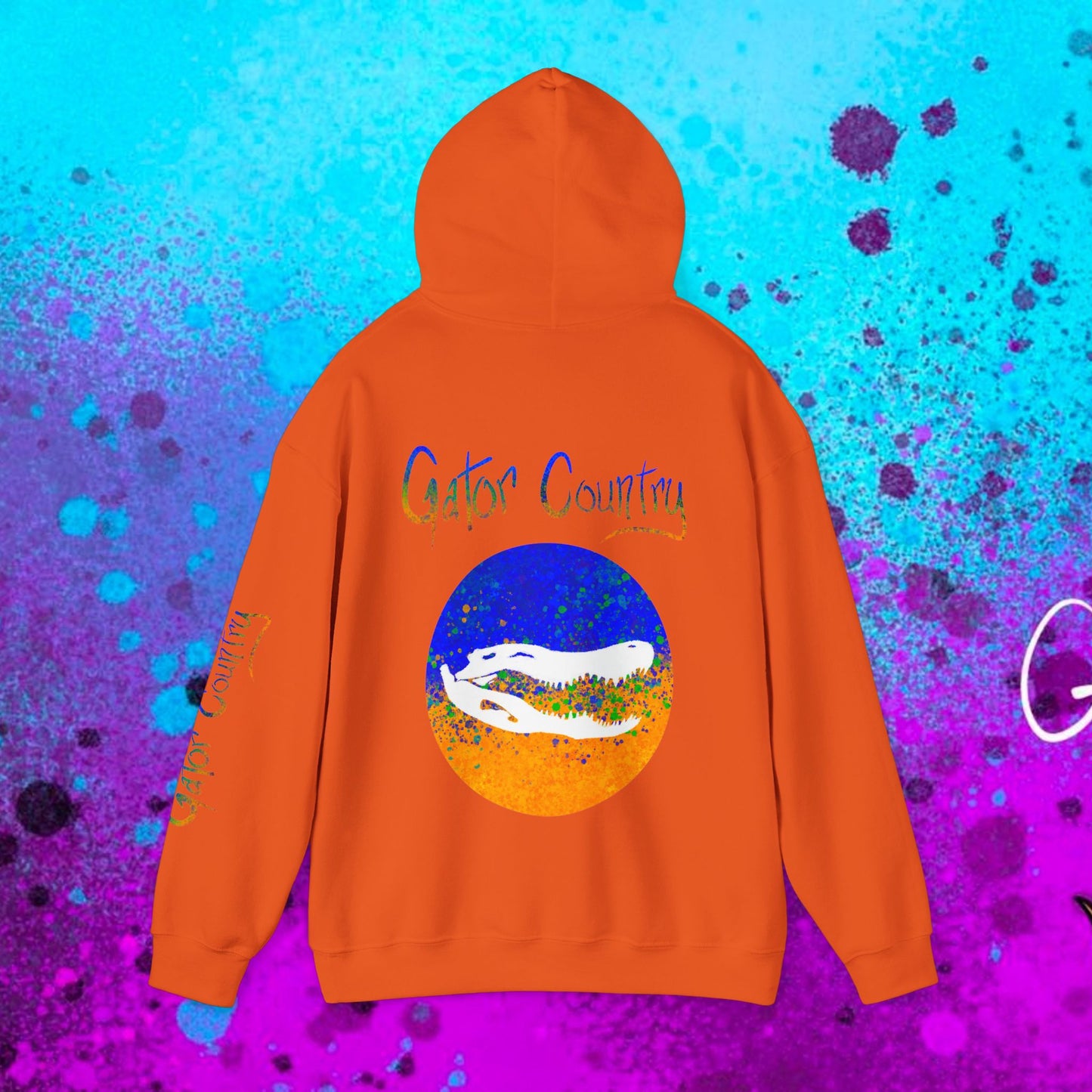 #106 Gator Country Skull Hooded Sweatshirt