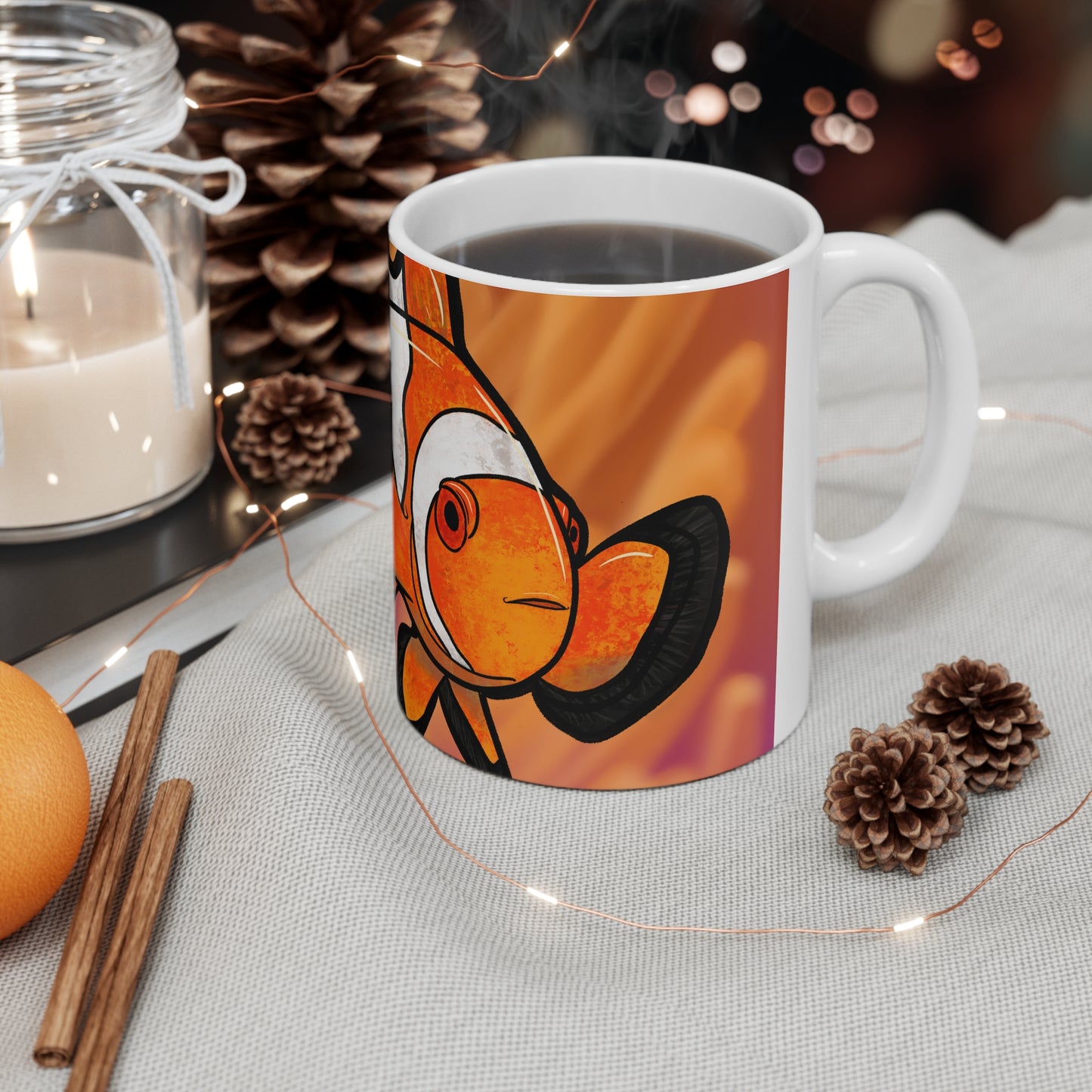 #5008 Class Clown- Clownfish Ceramic Mug 11oz