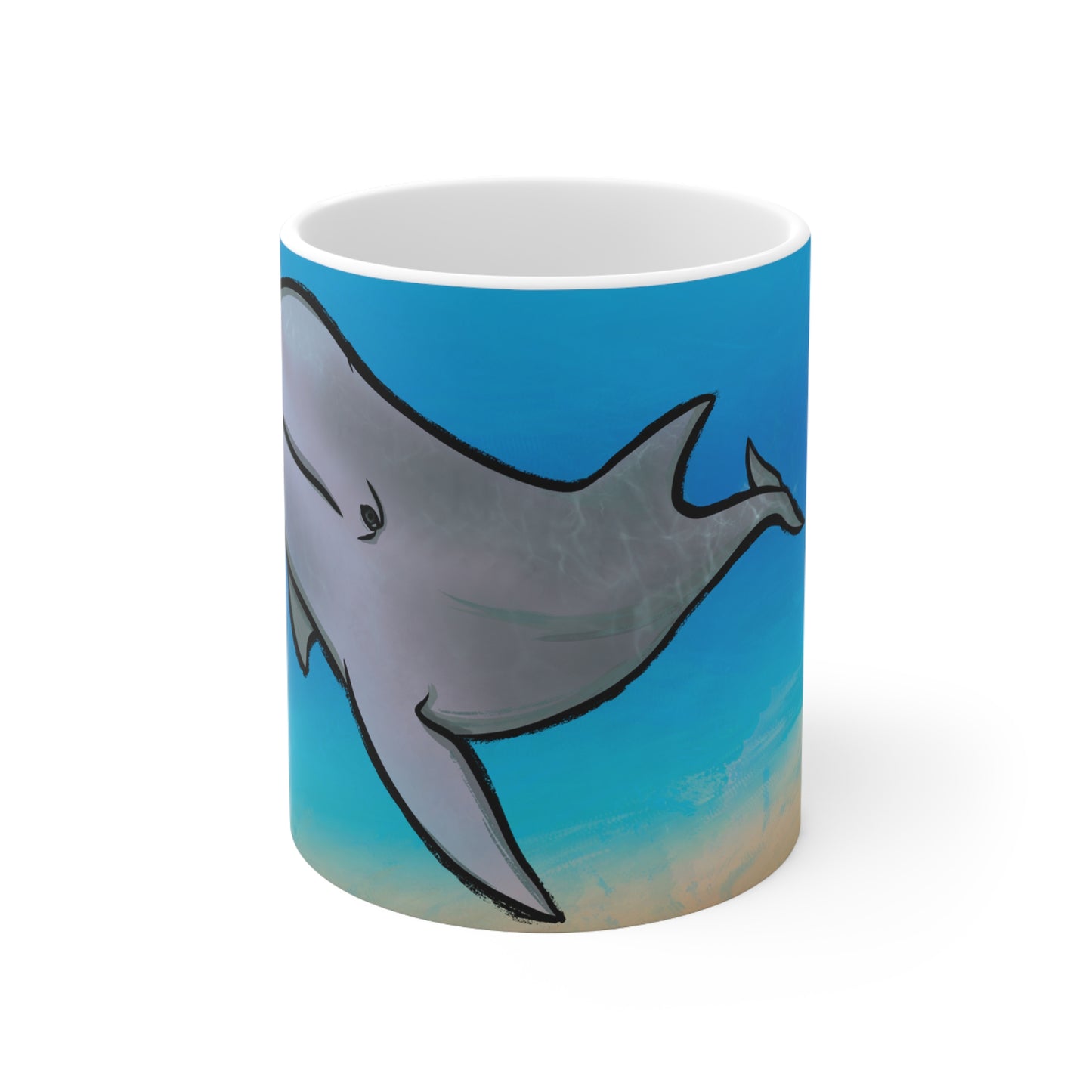 #5006 Flipper- Bottle Nose Dolphin Ceramic Mug 11oz