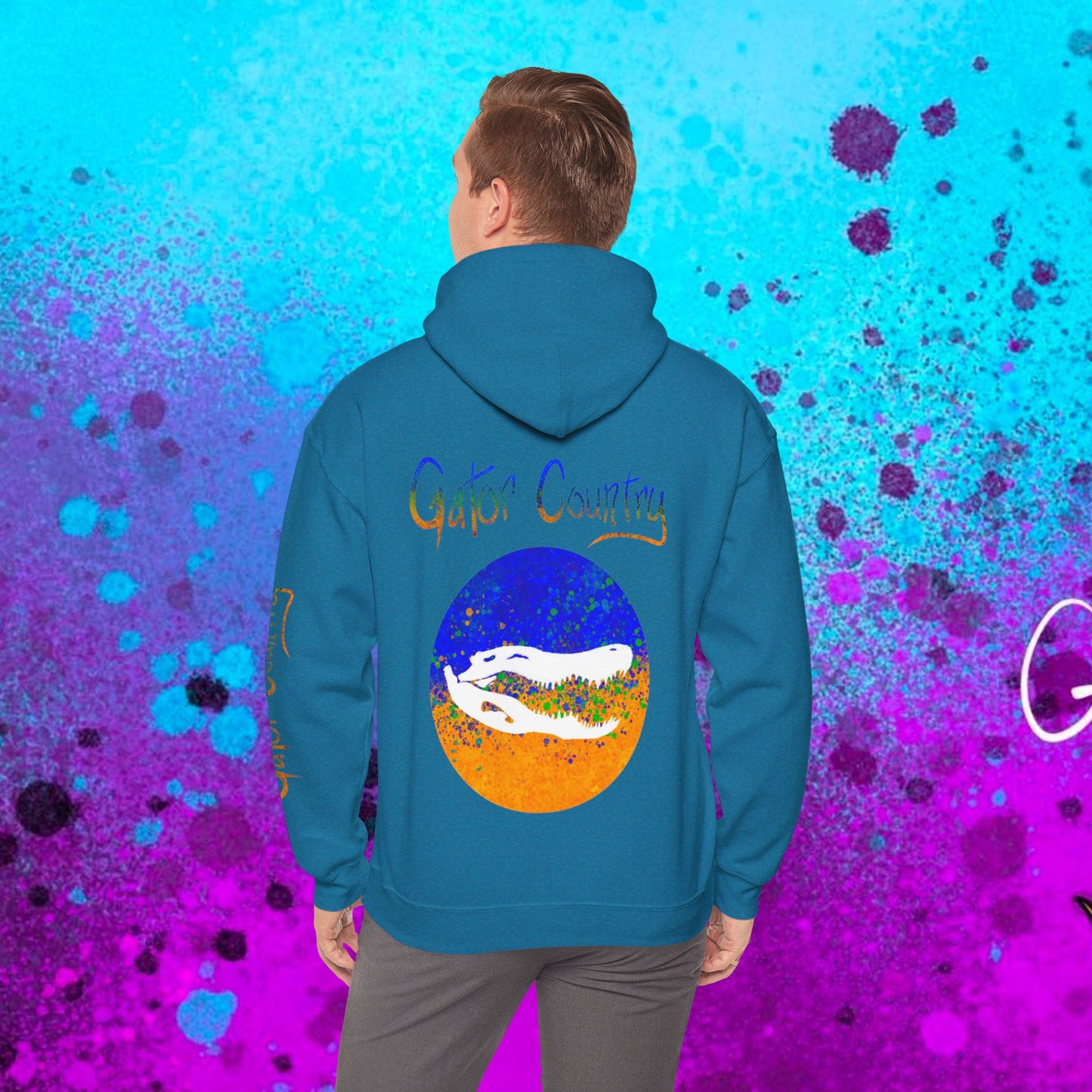 #106 Gator Country Skull Hooded Sweatshirt