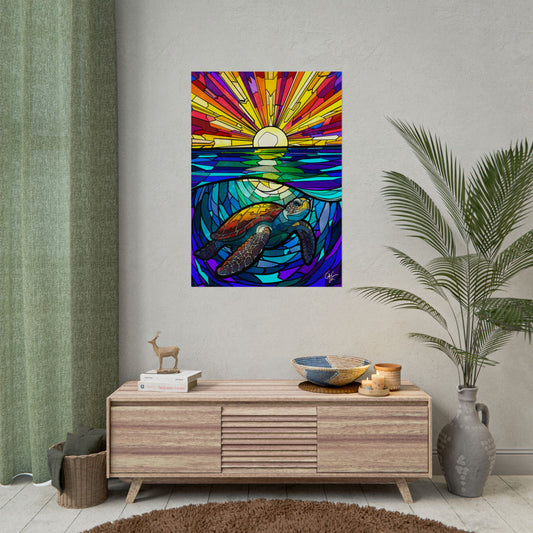 ## Honu Glass Ocean -Rolled Posters (2 sizes)